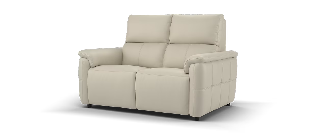 Sofology Ripley Leather 2 Seater in Trusty Embossed Stone