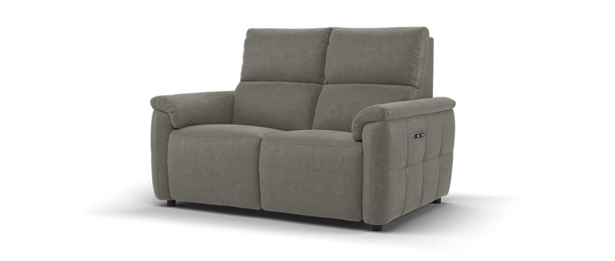 Sofology Ripley Fabric 2 Seater Power Recliner in Lifestyle Flecked Mocha