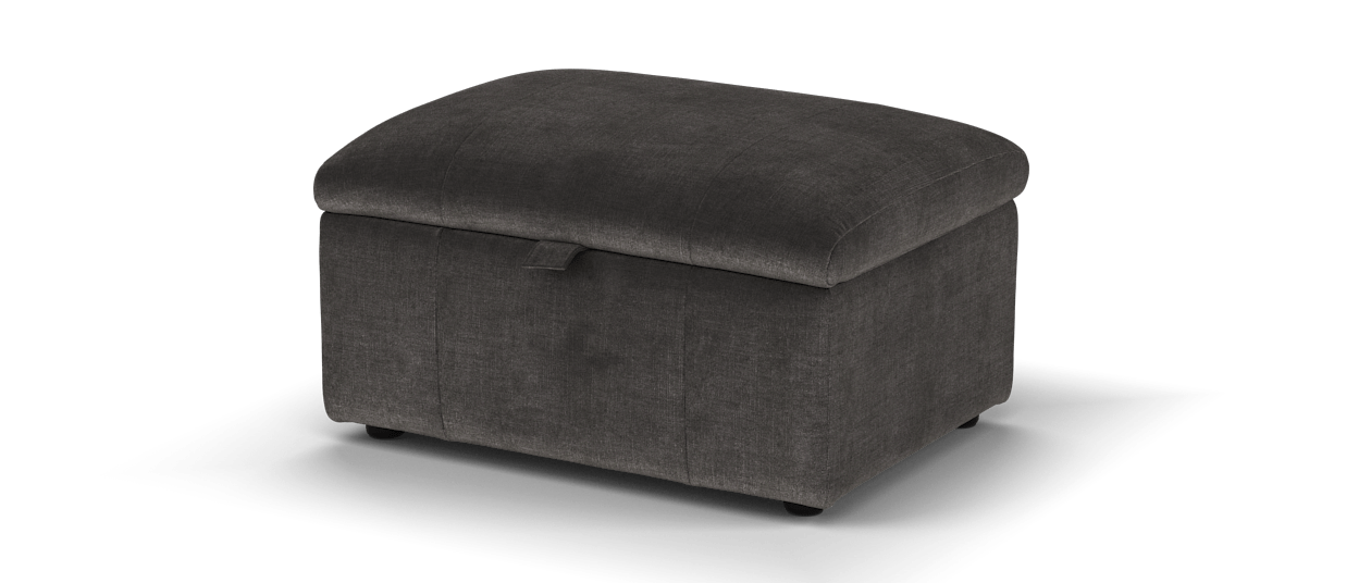 Sofology Lumiere Fabric Designer Storage Footstool In Relaxed Chenille Raisin
