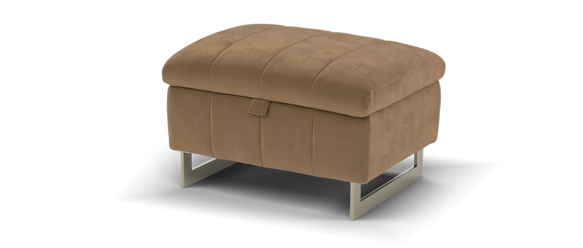 Sofology Paramount Fabric Designer Storage Footstool in Lifestyle Nubuck Feel Pecan