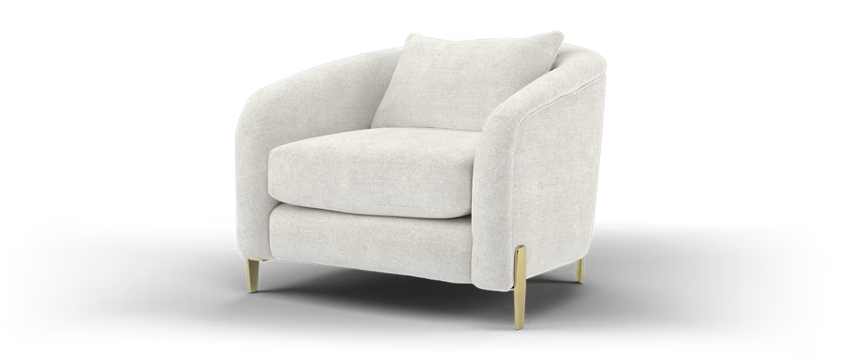 Sofology The Westwood Fabric Accent Chair in Teddy Chenille Mist