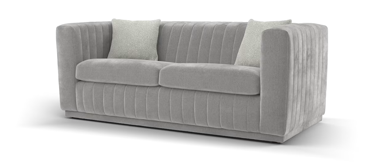 Sofology Astoria Fabric 3 Seater in Vintage Chenille Grey Mix