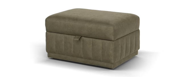Sofology Astoria Storage Footstool in Lifestyle Dapple Fabric Olive Green All Over