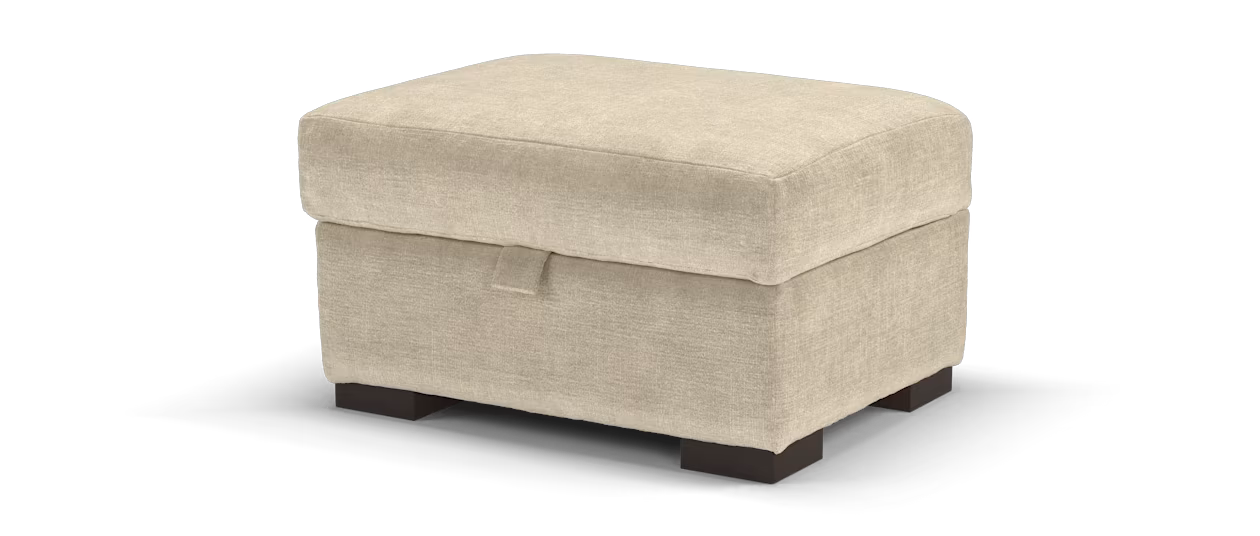 Sofology Majestica Storage Footstool in Teddy Chenille Natural All Over