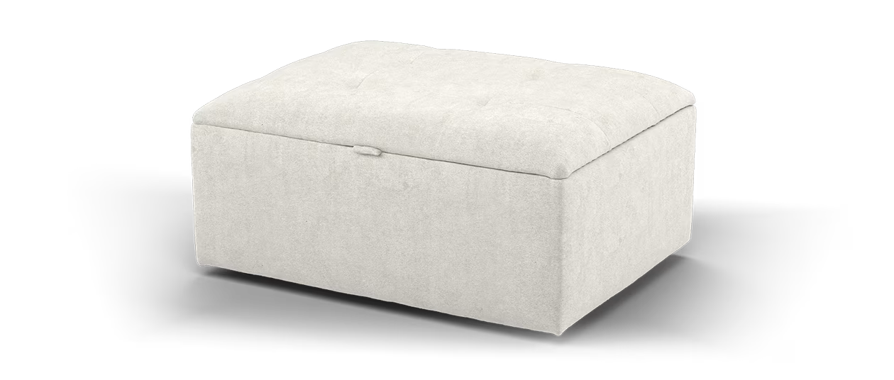 Sofology Ascot Fabric Storage Footstool in Soft Sherpa Stone