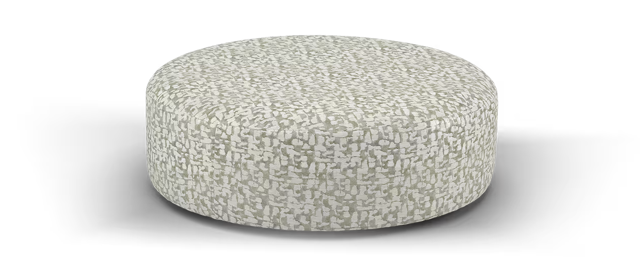 Sofology Ascot Fabric Designer Footstool in Abstract Design Natural