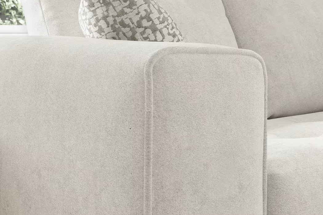 Sofology Ascot Fabric 3 Corner 3 Bench Seats in Soft Sherpa Stone Mix