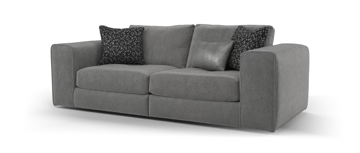 Sofology Ascot 4 Seater Spit in Soft Sherpa Slate Mix