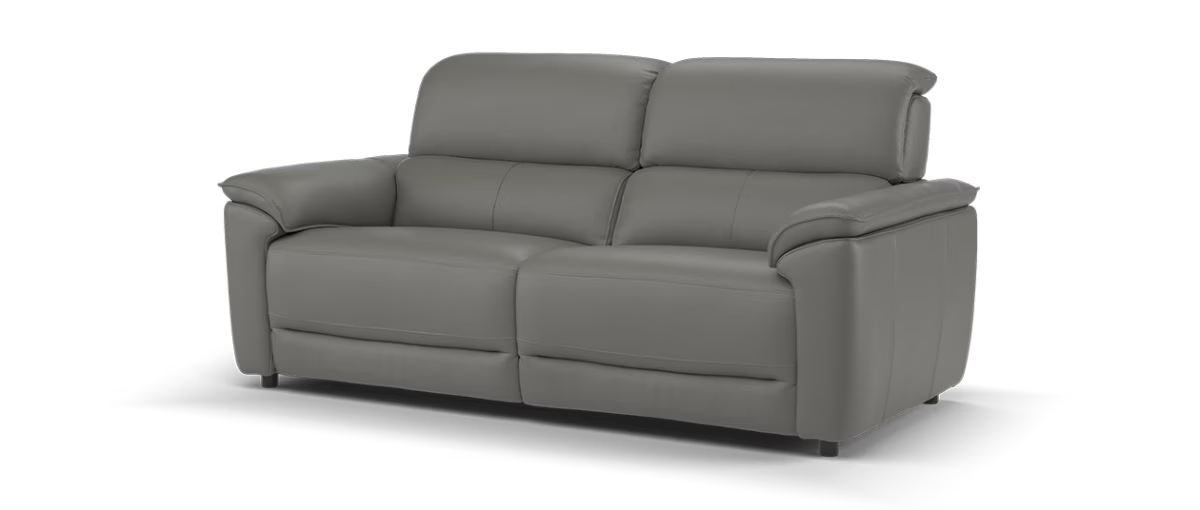 Sofology Hugo Leather 2.5 Seater in Elephant
