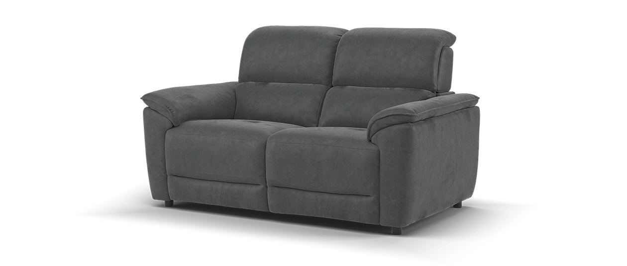 Sofology Hugo Fabric 2 Seater In Lifestyle Flecked Charcoal