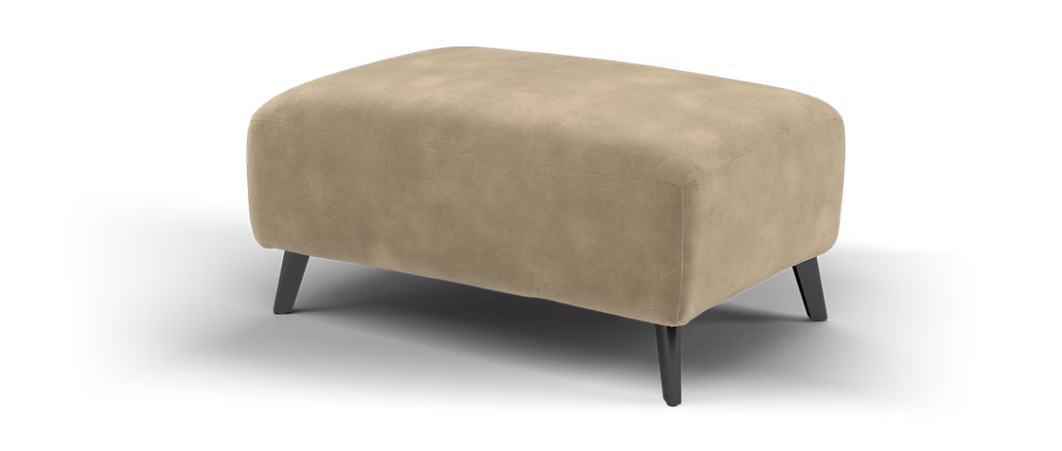 Sofology Arlington Fabric Designer Footstool in Lifestyle Mottled Latte
