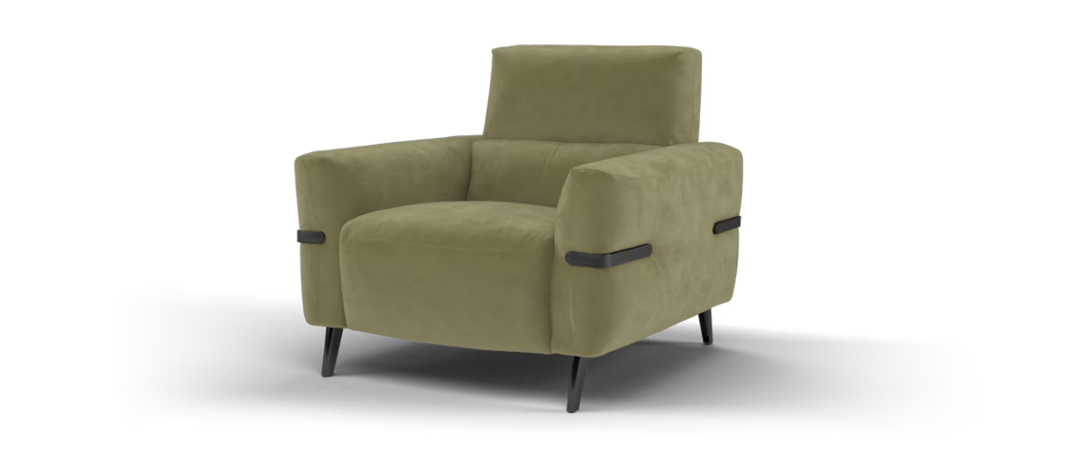 Sofology Arlington Fabric Chair in Lifestyle Nubuck Feel Olive
