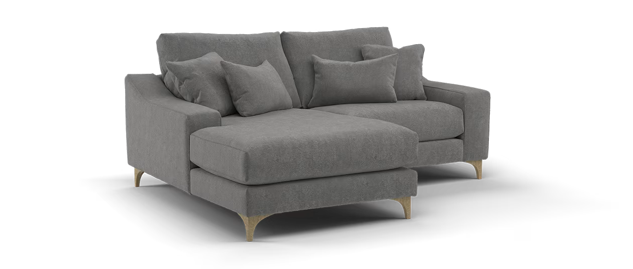 Sofology Wildwood Chaise 3 in Soft Sherpa Slate All Over