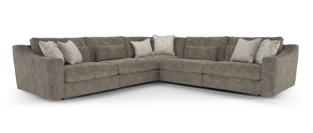 Sofology Bellagio Fabric 3 Corner 3 Reversible Feather Flex Seats in Chunky Luxe Chenille Fennel Mix
