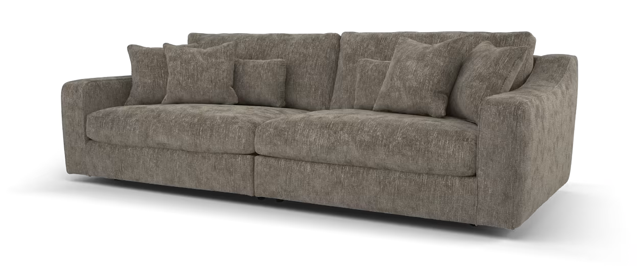 Sofology Bellagio 4 Seater Split Reversible Extra Flex Interior in Chunky Luxe Chenille Fennel