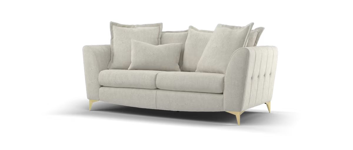 Sofology Luella Fabric 2 Seater in Soft Sherpa Natural