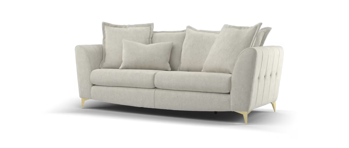 Sofology Luella Fabric 3 Seater in Soft Sherpa Natural