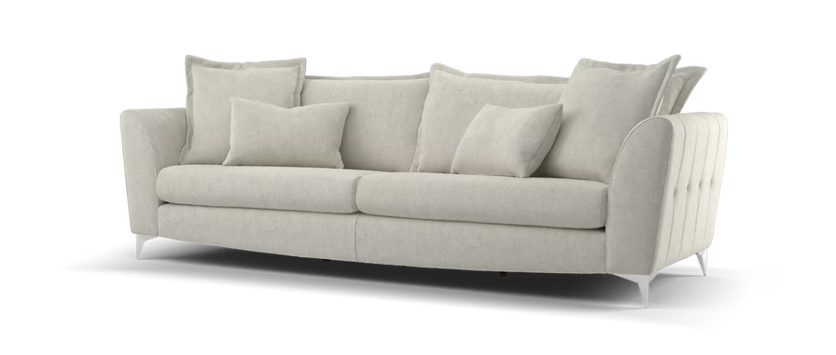 Sofology Luella Fabric Grande Sofa in Soft Sherpa Natural