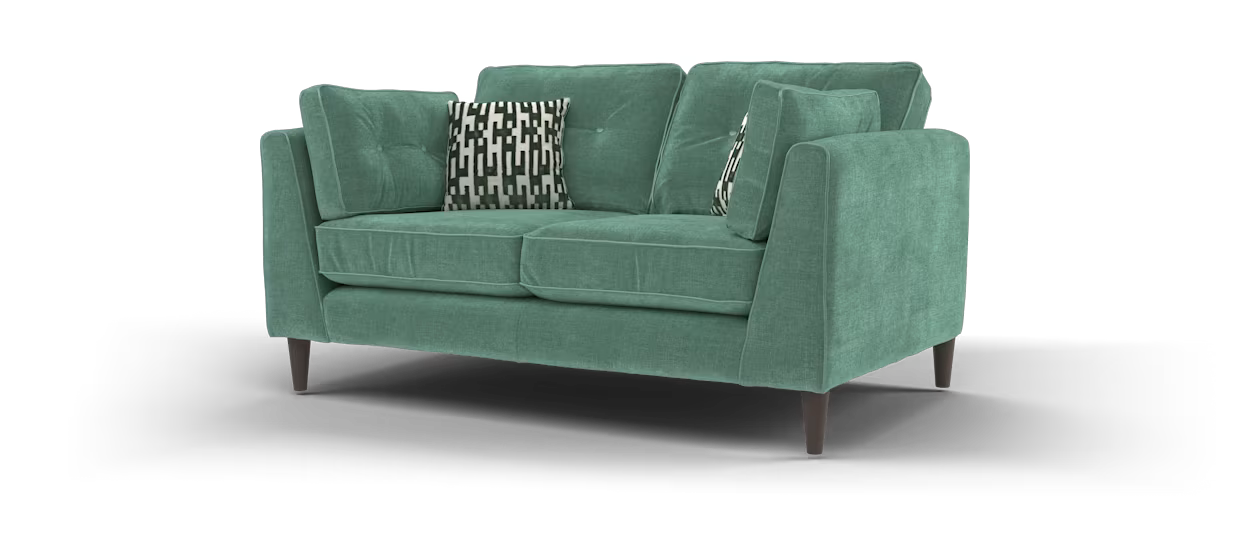 Sofology Cricket Fabric 2 Seater in Chenille Evergreen Mix