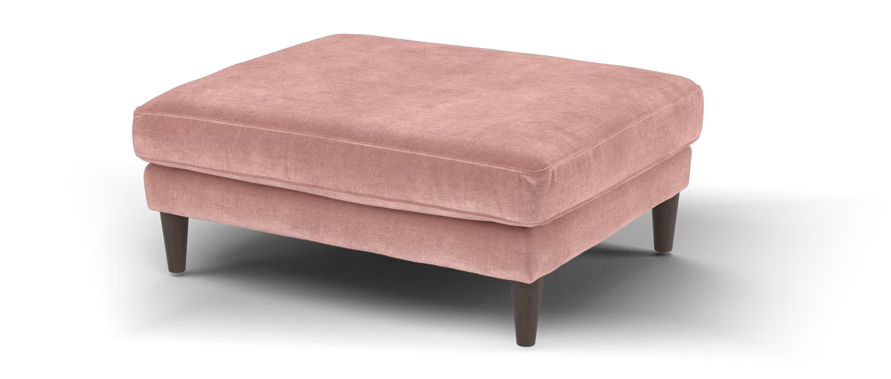 Sofology Cricket Fabric Combi Footstool in Antique Rose All Over