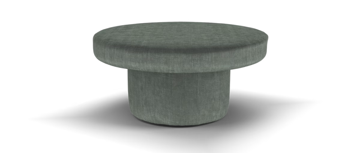 Sofology Luella Fabric Large Designer Footstool in Luxe Chenille Alpine Green
