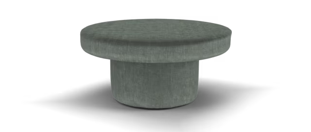Sofology Luella Fabric Large Designer Footstool in Luxe Chenille Alpine Green