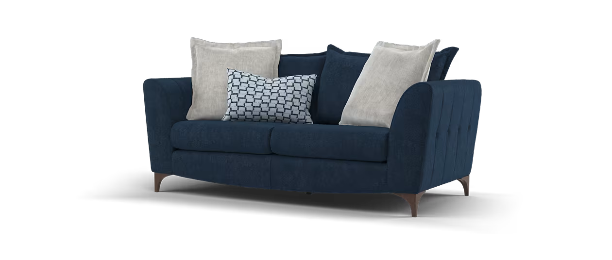 Sofology Luella Fabric 2 Seater in Soft Sherpa Navy Mix