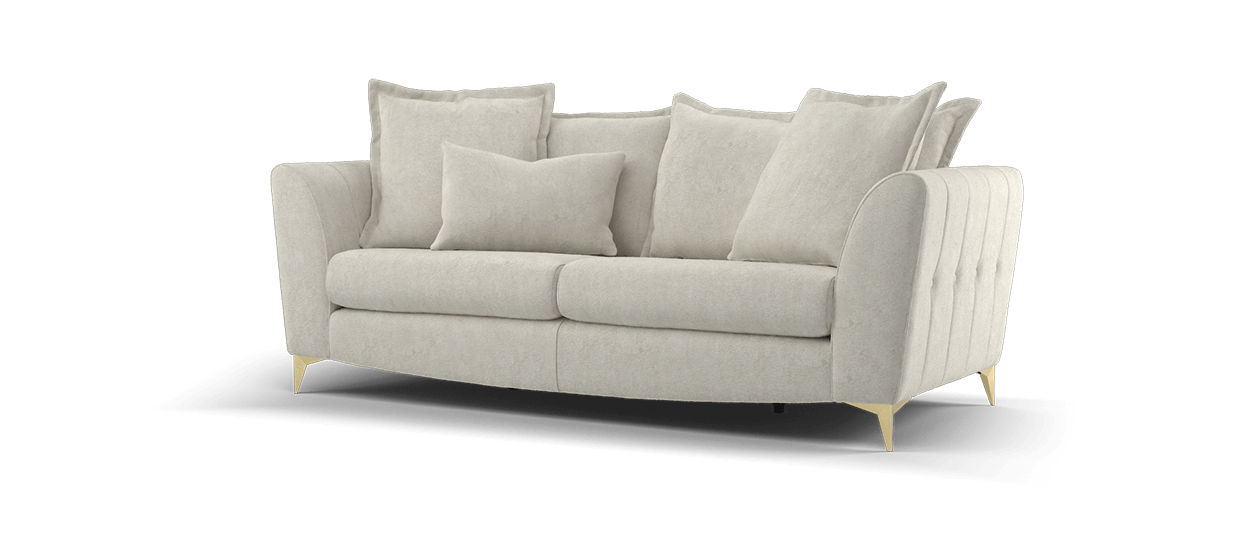 Sofology Luella Grande 3 Seater In Soft Sherpa Natural All Over