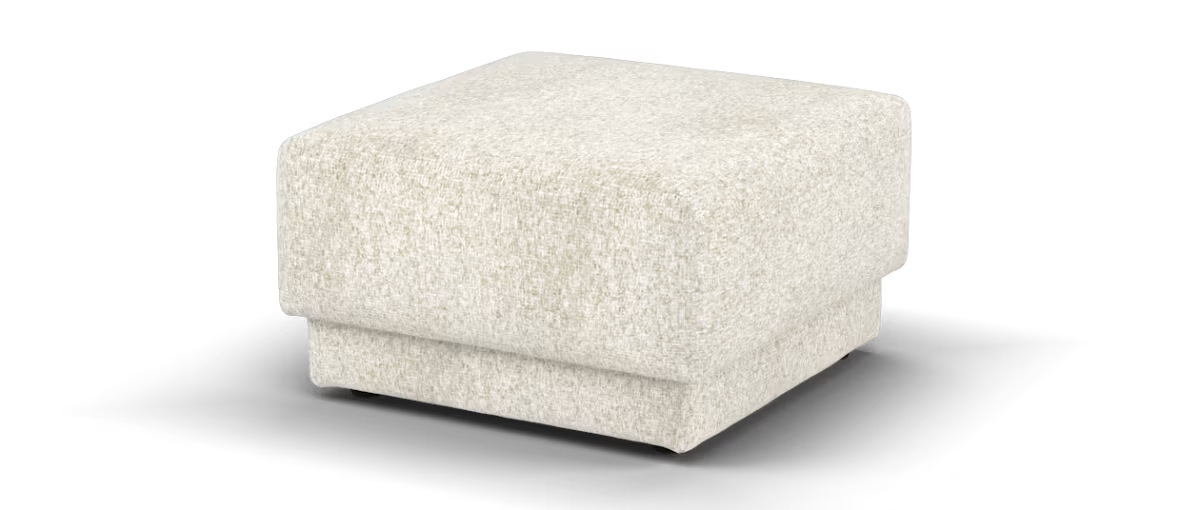 Sofology Cove Fabric Designer Footstool in Artisan Chenille Natural