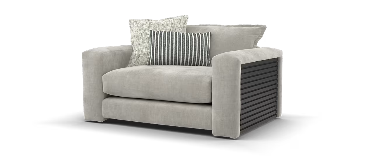 Sofology Cove Fabric Loveseat in  Soft Chenille Linen Mix