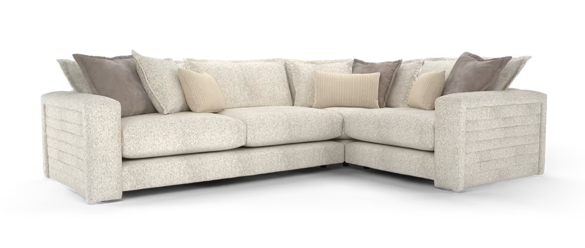 Sofology Cove Fabric 3 Corner 1 in Artisan Chenille Natural Mix