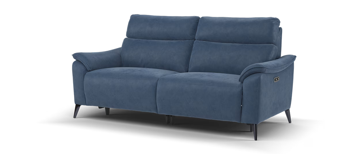 Sofology The Arlo Fabric 2 Seater Power Recliner in Lifestyle Flecked Navy