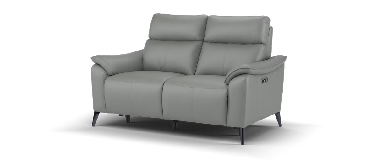 Sofology Arlo Leather 2 Seater Power Recliner in Trusty Embossed Elephant