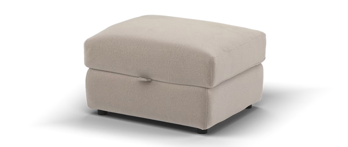 Sofology Bradie Fabric Storage Footstool in Lifestyle Flecked Nutmeg