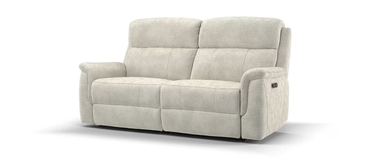Sofology Bradie Fabric 2.5 Seater Power Recliner Lifestyle Flecked Fabric Mineral Green