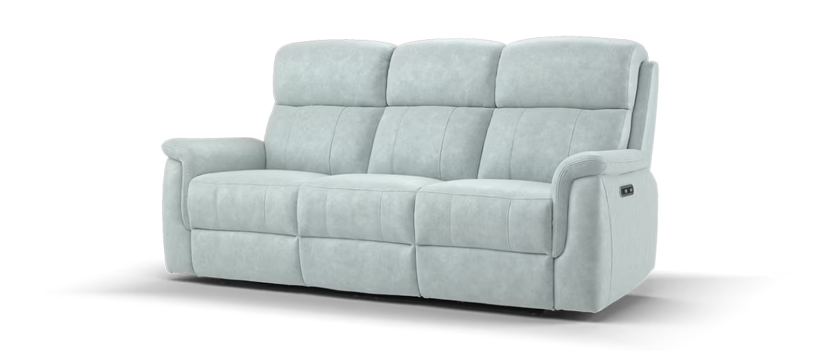 Sofology Bradie Fabric 3 Seater Power Recliner in Lifestyle Flecked Silver