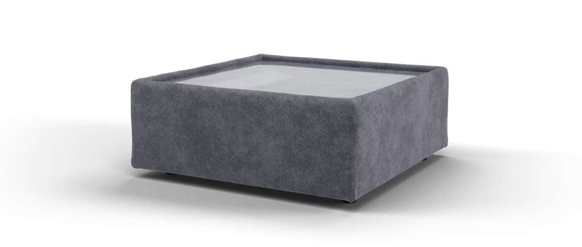 Sofology Amalfi Square Table inCosy Chenille Harbour All Over