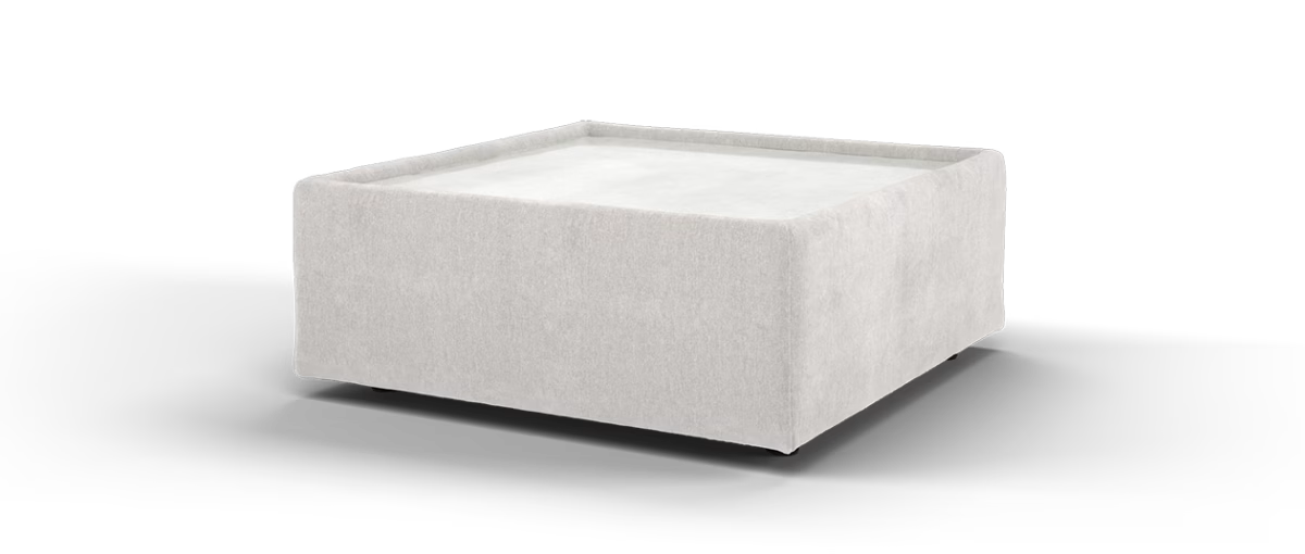 Sofology Amalfi Square Table With Glass Top in Mist All Over