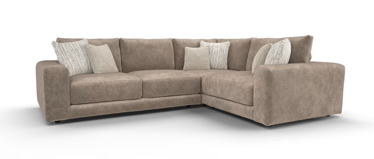 Sofology Amalfi Fabric 2 Corner 1 in Cosy Chenille Mocha Mix