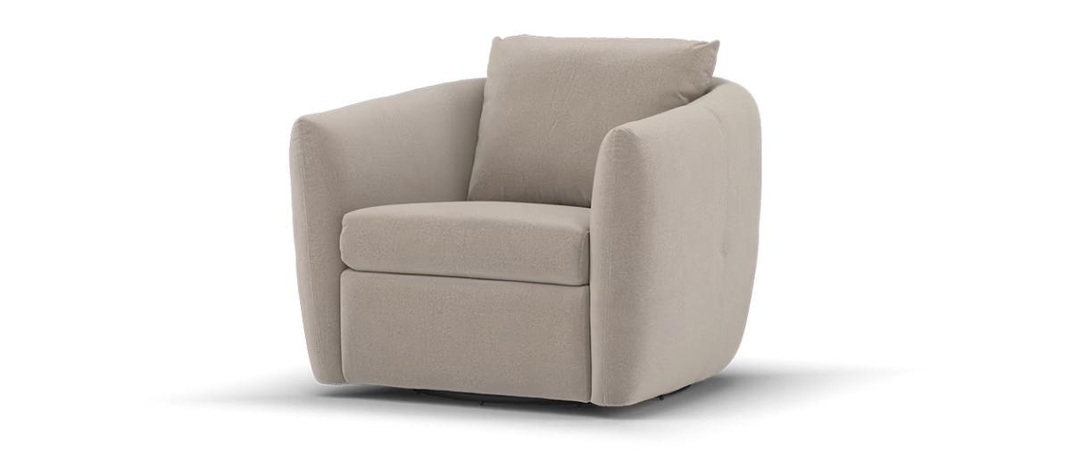 Sofology Marvella Fabric Swivel Chair in Lifestyle Flecked Nutmeg