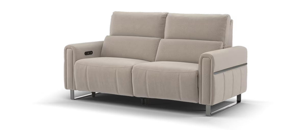 Sofology Ravello Fabric 2.5 Seater Power Recliner/Headrest in Lifestyle Flecked Nutmeg