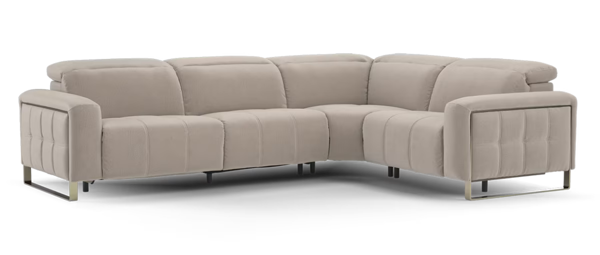 Sofology Marvella Fabric 3 Corner 1.5 Power Recliner/Headrest in Lifestyle Flecked Nutmeg