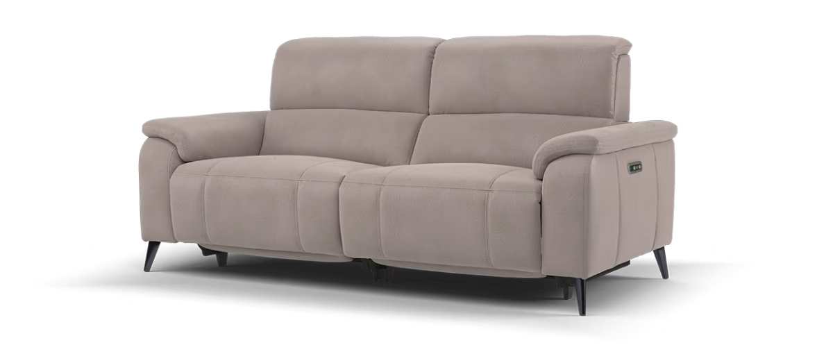 Sofology Bailey Fabric 2.5 Seater Power Recliner/Headrest in Lifestyle Flecked Nutmeg