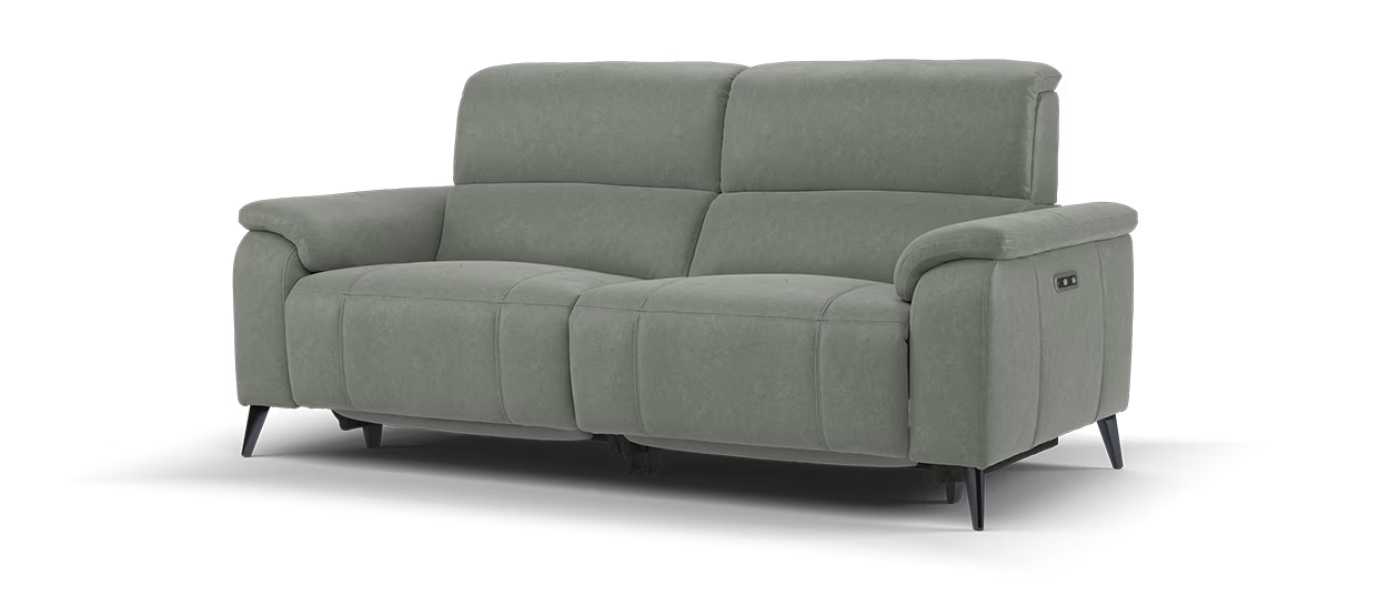 Sofology Bailey Fabric 2.5 Seater Power Recliner in Lifestyle Flecked Stone