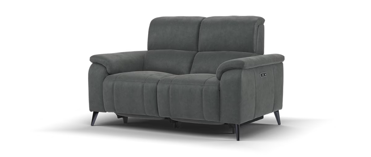 Sofology Bailey Fabric 2 Seater Power Recliner in Lifestyle Flecked Charcoal