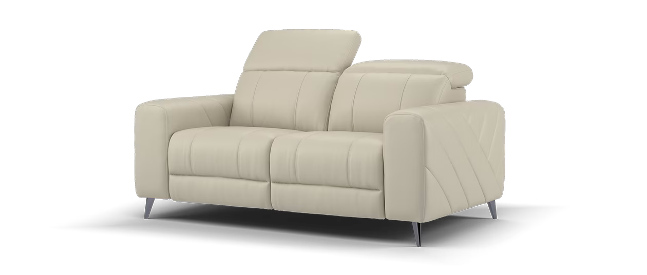Sofology Allure 2 Seater in Embossed Leather Stone
