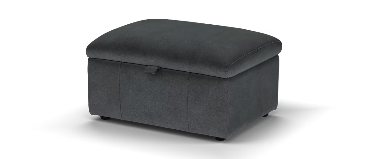 Sofology Lumiere Fabric Designer Storage Footstool in Lifestyle Flecked Anthracite