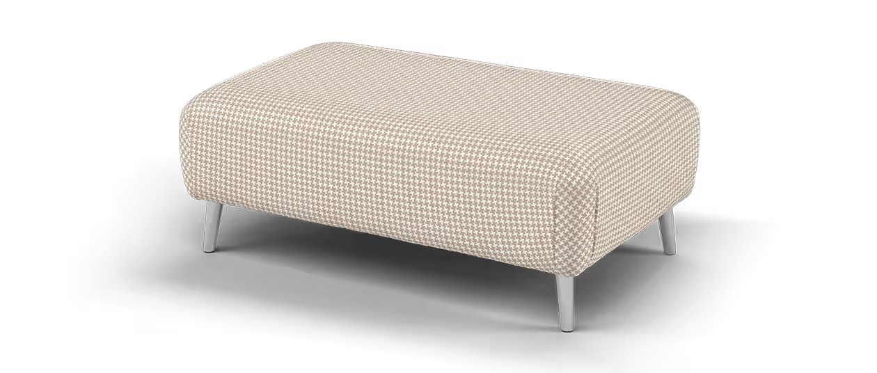 Sofology Beaumont Fabric Designer Footstool in Designer Fabric Natural
