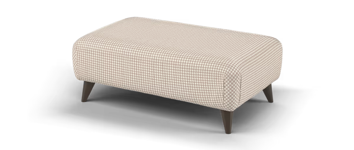 Sofology Beaumont Fabric Designer Footstool in Designer Fabric Natural