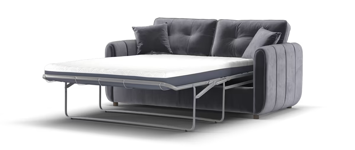 Sofology Islington Fabric 3 Seater Hybrid Pocket Sofa Bed in Sleek Grey